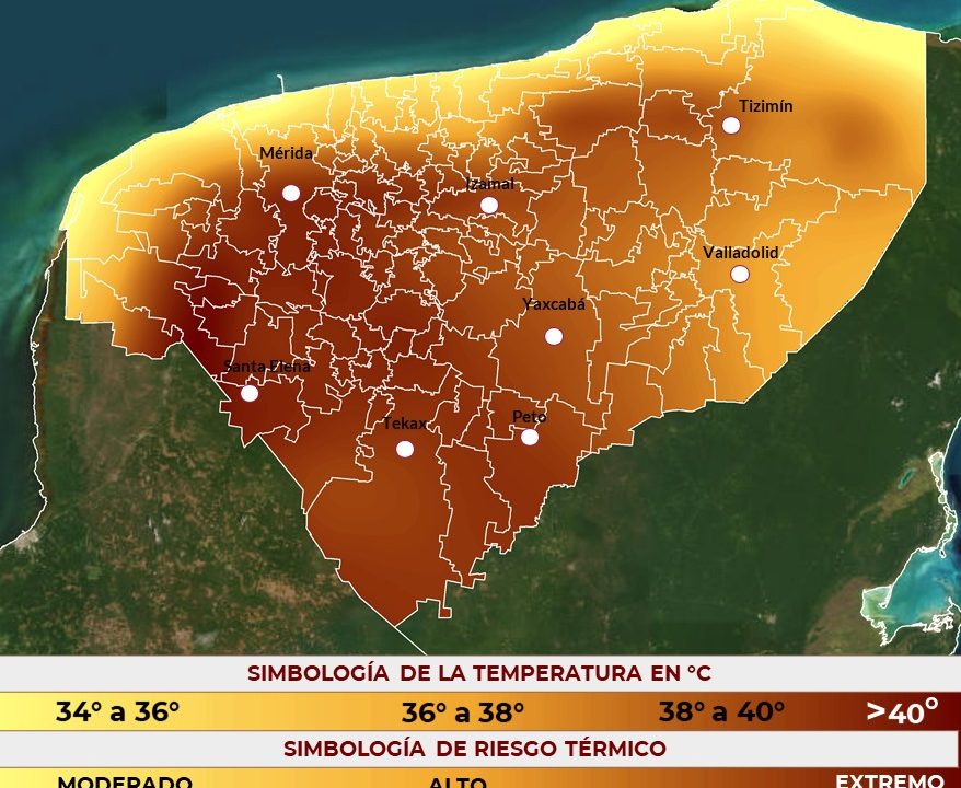 Procivy alerta por ola de calor en Yucatán con temperaturas superiores a 40°C desde el 24 de abril