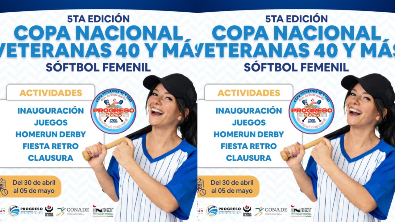 Progreso alista Copa Nacional de sóftbol femenil 40+ con más de 500 jugadoras